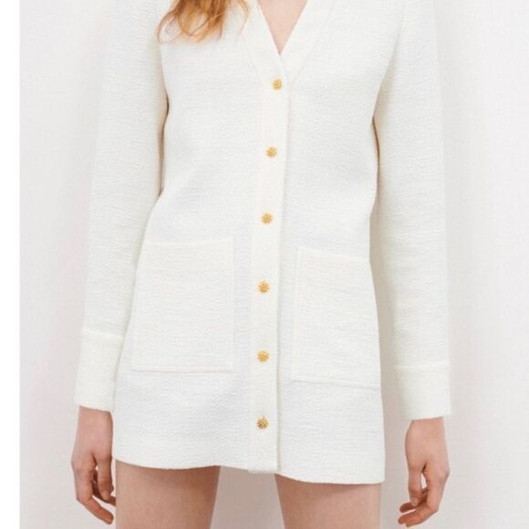 Zara‎ NWT jacket dress with golden buttons women’s Small - Picture 2 of 5